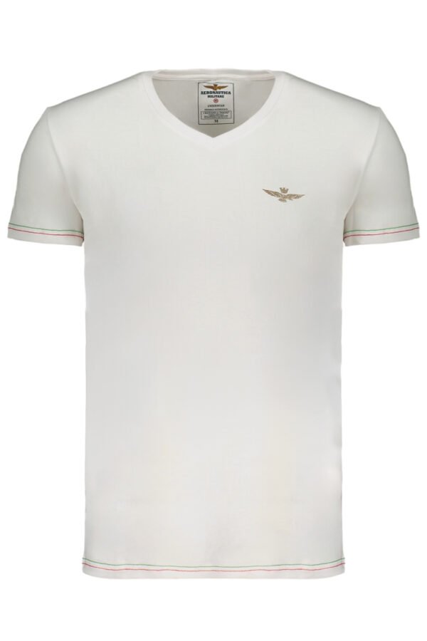 AERONAUTICA MILITARE MEN'S WHITE SHORT SLEEVE T-SHIRT