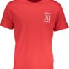 BIKKEMBERGS MEN'S RED SHORT SLEEVE T-SHIRT