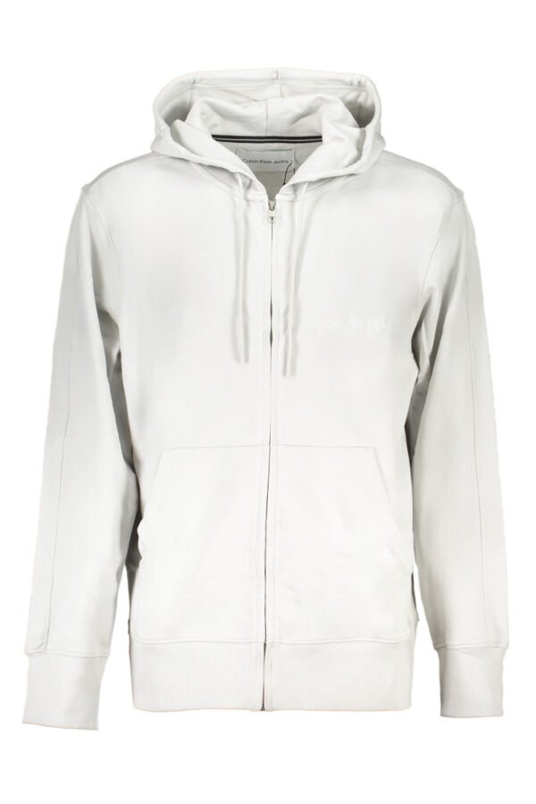 CALVIN KLEIN MEN'S GRAY ZIP SWEATSHIRT