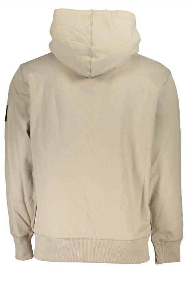 CALVIN KLEIN MEN'S BEIGE ZIPLESS SWEATSHIRT - Image 2