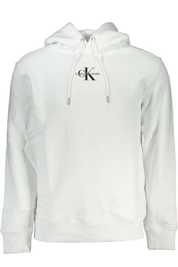 CALVIN KLEIN WHITE MEN'S SWEATSHIRT WITHOUT ZIP