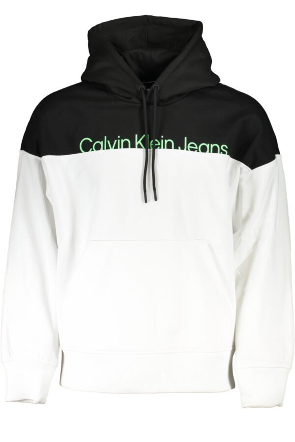 CALVIN KLEIN MEN'S WHITE ZIPLESS SWEATSHIRT