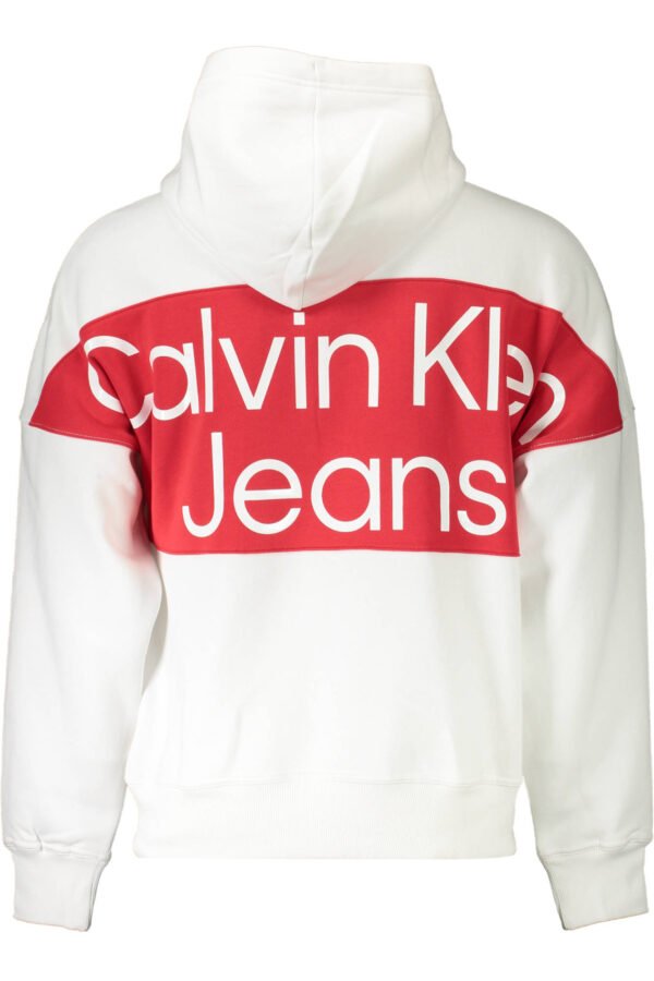 CALVIN KLEIN WHITE MEN'S SWEATSHIRT WITHOUT ZIP - Image 2