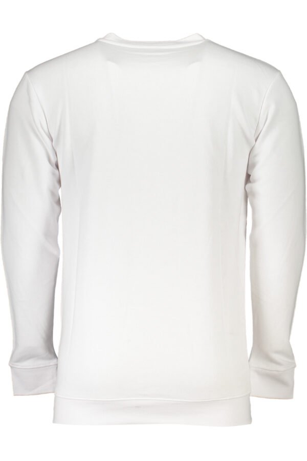 CAVALLI CLASS MEN'S WHITE ZIPLESS SWEATSHIRT - Image 2