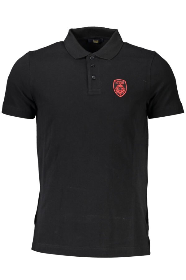 CAVALLI CLASS POLO SHORT SLEEVE MAN BLACK