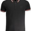 CAVALLI CLASS MEN'S SHORT SLEEVED POLO SHIRT BLACK