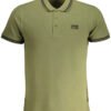 CAVALLI CLASS MEN'S GREEN SHORT SLEEVED POLO SHIRT