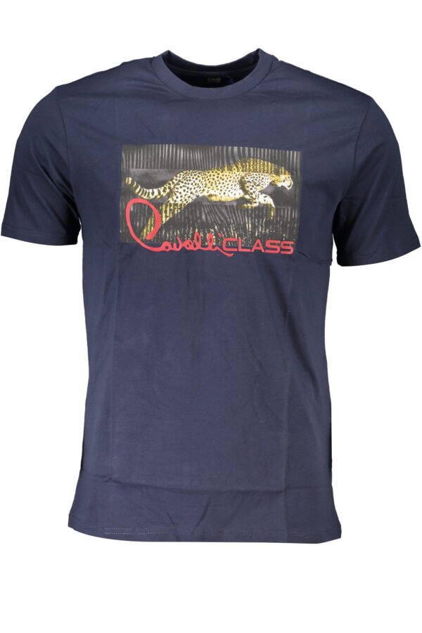 CAVALLI CLASS MEN'S SHORT SLEEVED T-SHIRT BLUE