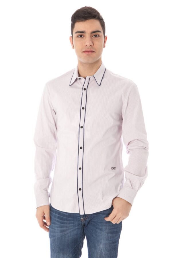 COSTUME NATIONAL MEN'S LONG SLEEVE PINK SHIRT
