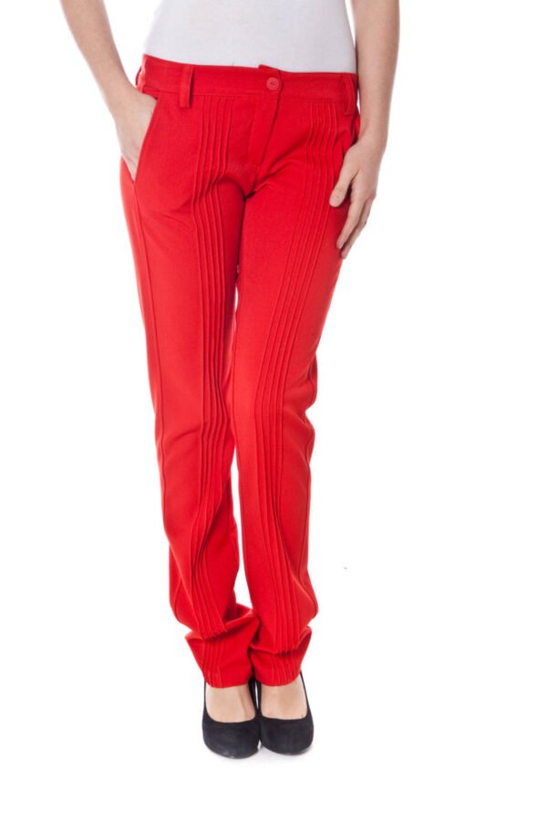 DENNY ROSE RED WOMAN TROUSERS