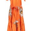 DESIGUAL WOMEN'S LONG DRESS ORANGE