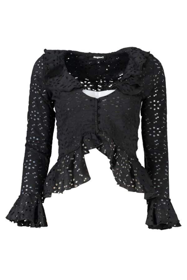 DESIGUAL BLACK WOMEN'S LONG SLEEVED SHIRT