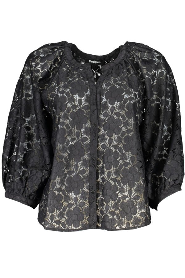 DESIGUAL WOMEN'S LONG SLEEVE SHIRT BLACK