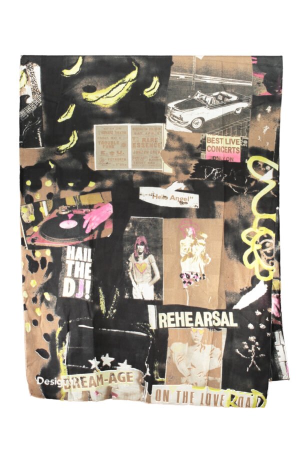 DESIGUAL BLACK WOMEN'S SCARF - Image 2