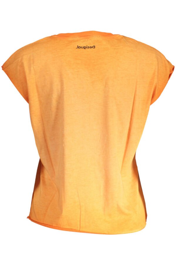 DESIGUAL ORANGE WOMAN SHORT SLEEVE T-SHIRT - Image 2