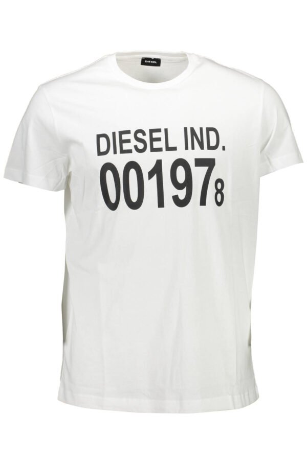 DIESEL WHITE MEN'S SHORT SLEEVE T-SHIRT