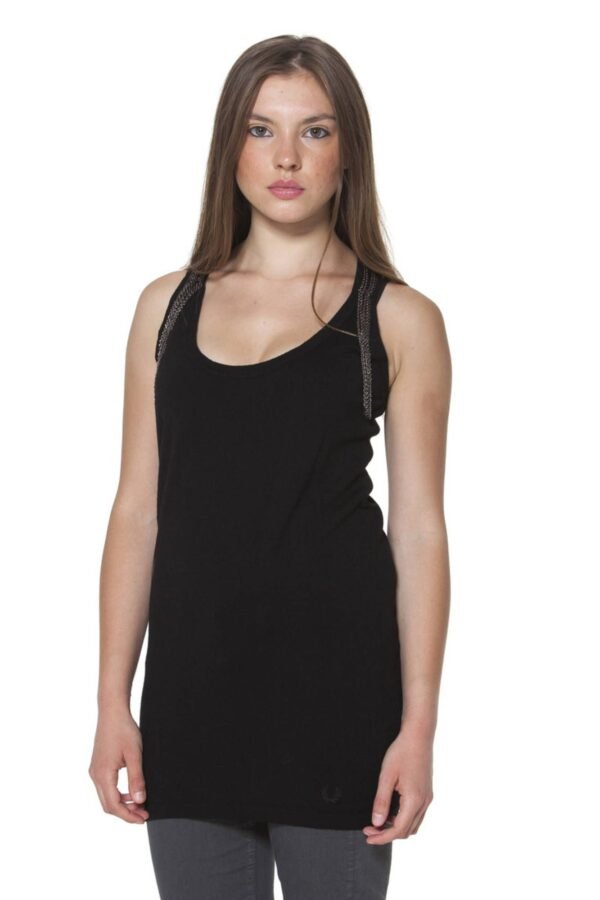 FRED PERRY WOMEN'S BLACK TANK - Image 2