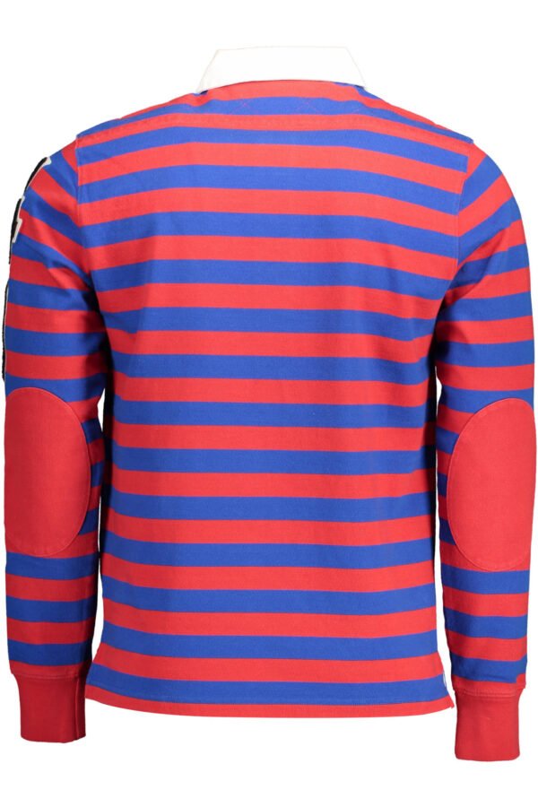 GANT MEN'S RED LONG SLEEVE POLO SHIRT - Image 2