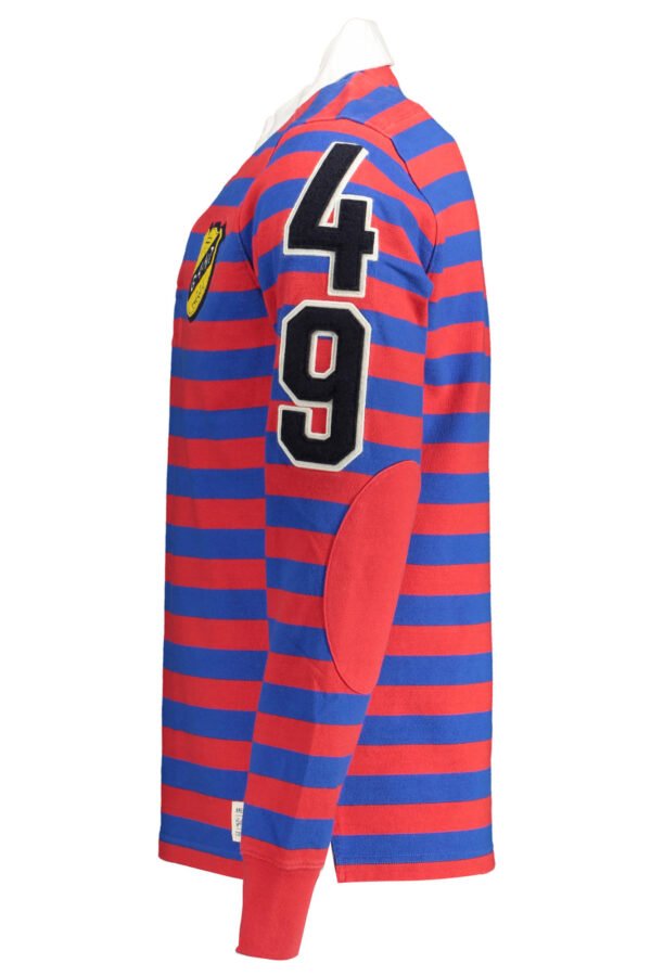 GANT MEN'S RED LONG SLEEVE POLO SHIRT - Image 3