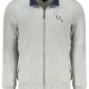 GIAN MARCO VENTURI MEN'S GRAY ZIP SWEATSHIRT