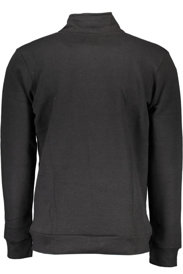 GIAN MARCO VENTURI MEN'S BLACK SWEATSHIRT WITH ZIP - Image 2