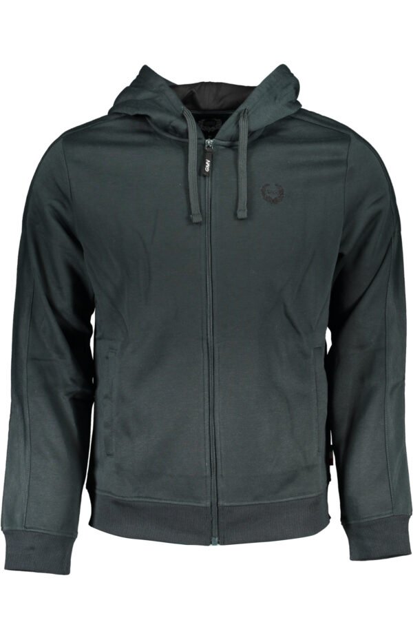 GIAN MARCO VENTURI MEN'S GREEN ZIP SWEATSHIRT