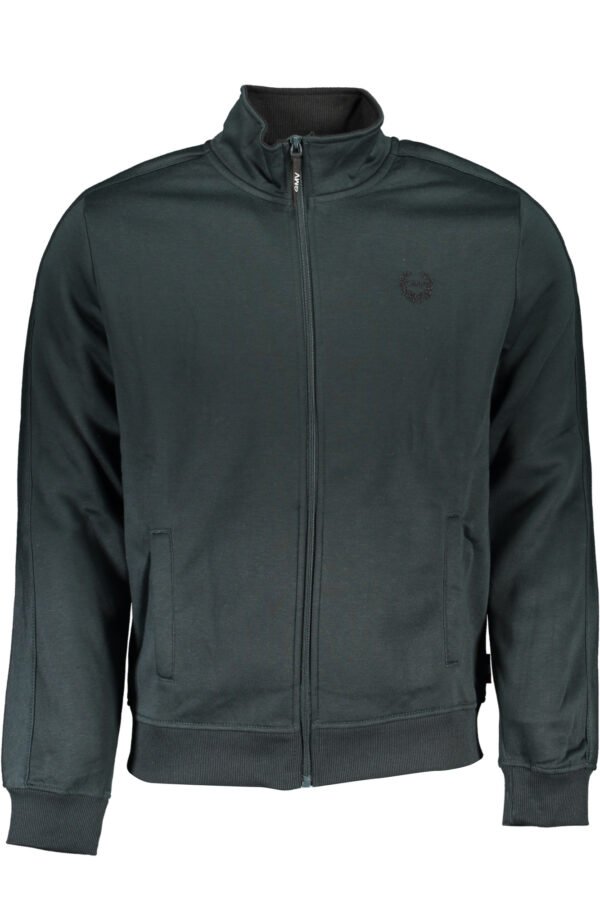 GIAN MARCO VENTURI MEN'S GREEN ZIP SWEATSHIRT