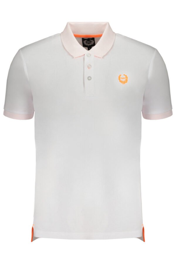 GIAN MARCO VENTURI MEN'S WHITE SHORT SLEEVED POLO SHIRT