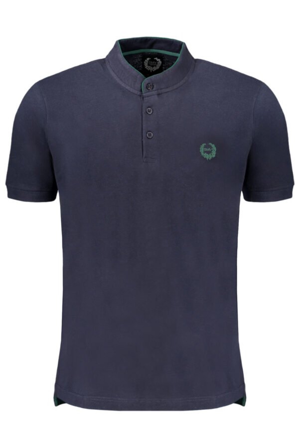 GIAN MARCO VENTURI MEN'S SHORT SLEEVED POLO SHIRT BLUE