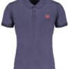 GIAN MARCO VENTURI MEN'S SHORT SLEEVED POLO SHIRT BLUE