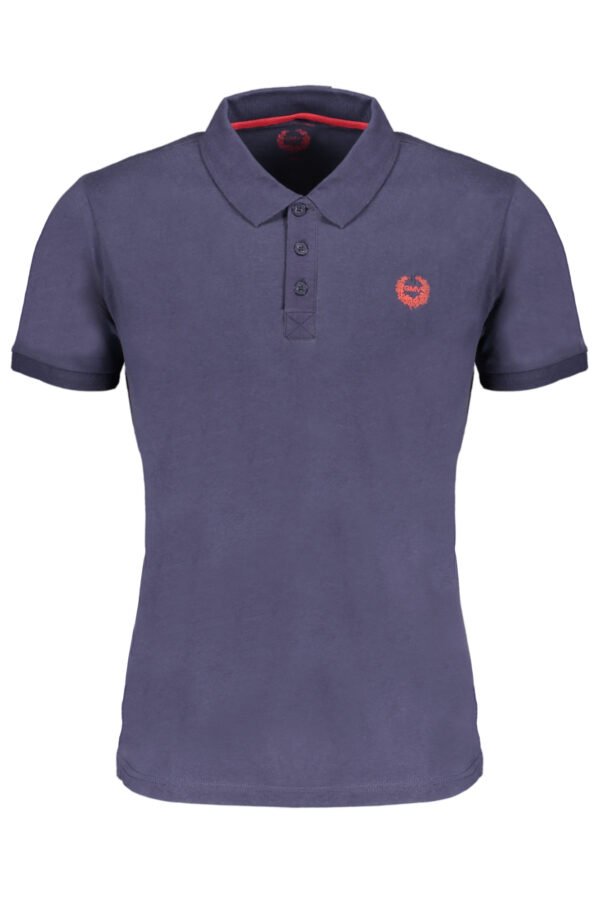 GIAN MARCO VENTURI MEN'S SHORT SLEEVED POLO SHIRT BLUE