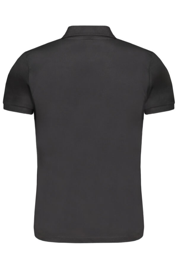 GIAN MARCO VENTURI MEN'S BLACK SHORT SLEEVED POLO SHIRT - Image 2