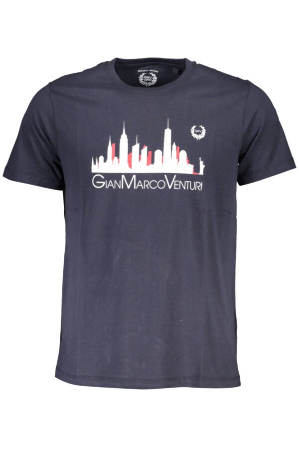 GIAN MARCO VENTURI MEN'S SHORT SLEEVED T-SHIRT BLUE