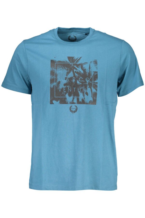 GIAN MARCO VENTURI MEN'S SHORT SLEEVED T-SHIRT BLUE
