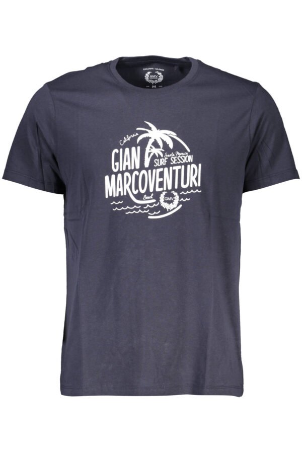 GIAN MARCO VENTURI MEN'S SHORT SLEEVED T-SHIRT BLUE