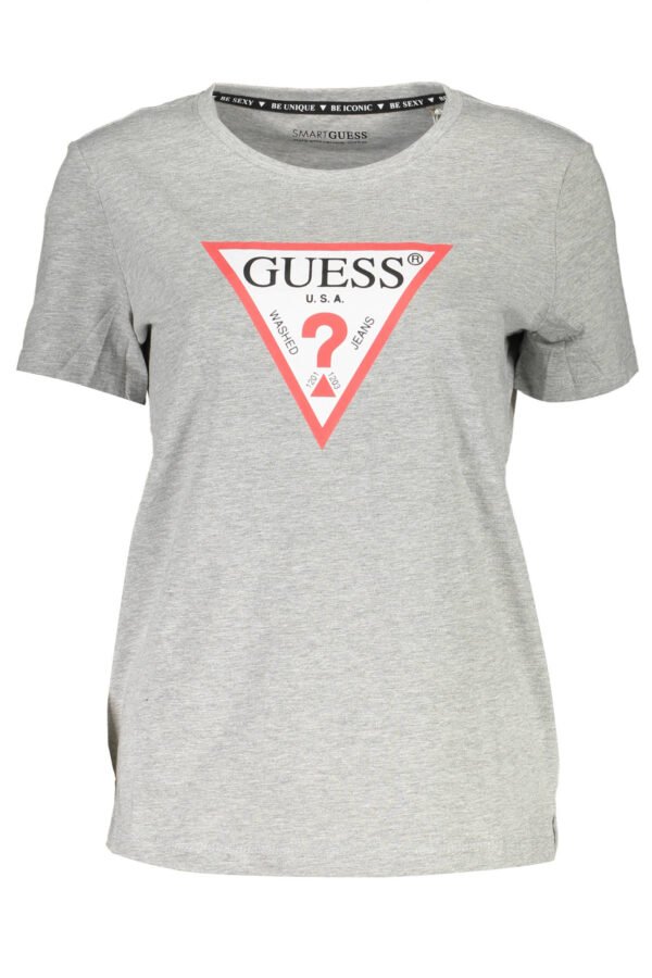 GUESS JEANS WOMEN'S SHORT SLEEVE T-SHIRT GRAY