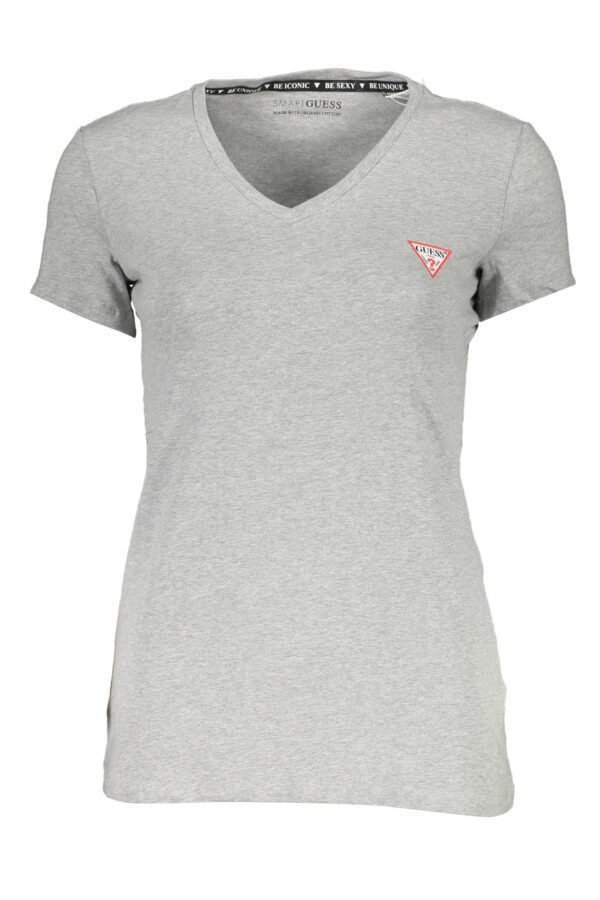 GUESS JEANS WOMEN'S SHORT SLEEVE T-SHIRT GRAY
