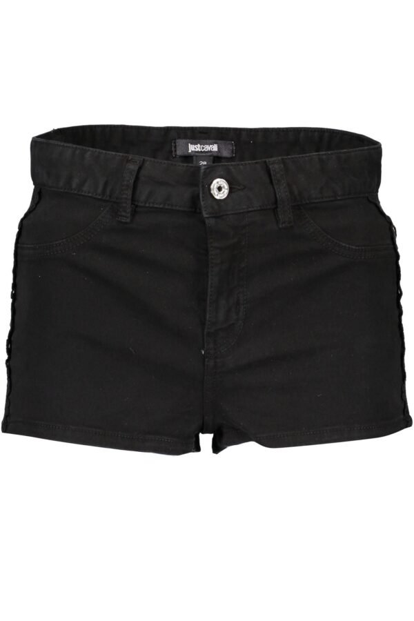 JUST CAVALLI WOMEN'S BLACK SHORT TROUSERS