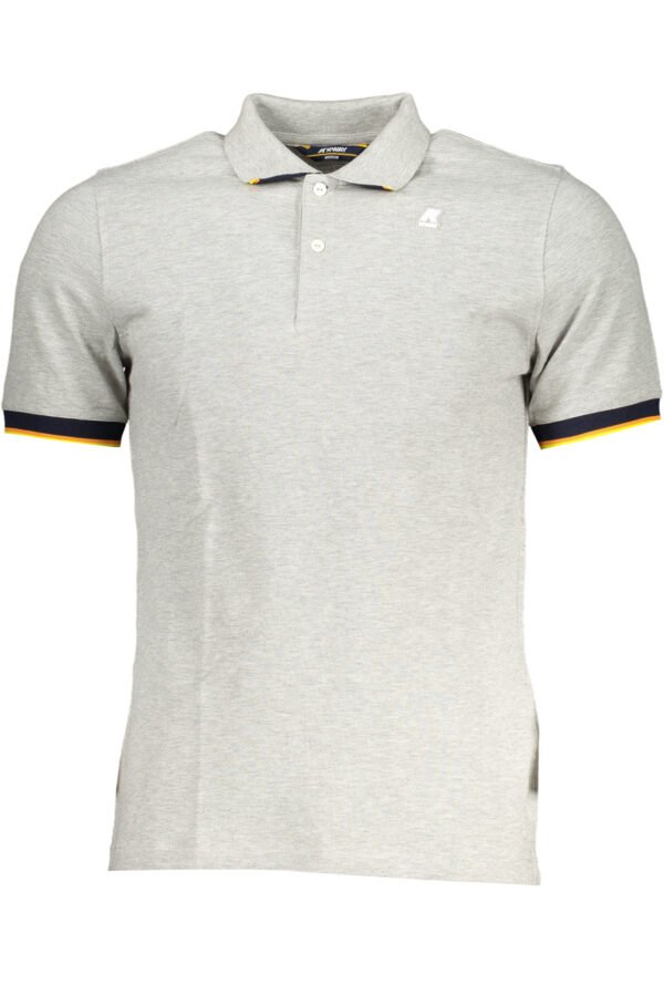 K-WAY GRAY MEN'S SHORT SLEEVED POLO SHIRT
