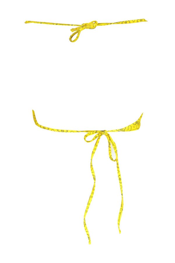 KARL LAGERFELD BEACHWEAR TOP WOMEN'S COSTUME YELLOW - Image 2