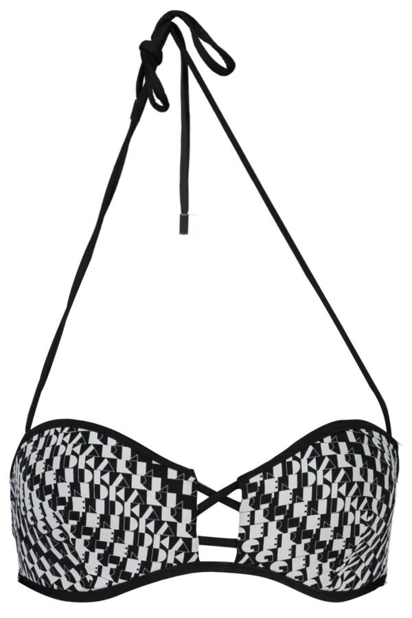 KARL LAGERFELD BEACHWEAR TOP WOMEN'S COSTUME BLACK