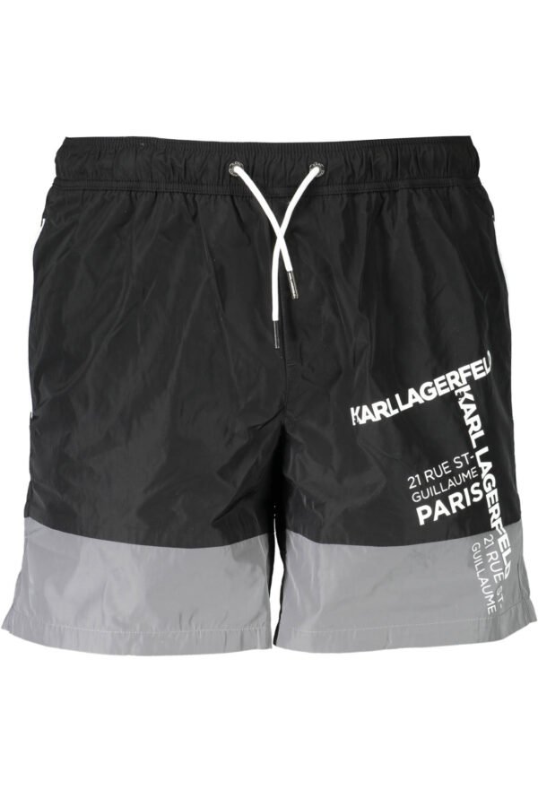 KARL LAGERFELD BEACHWEAR SWIMSUIT PARTS UNDER MAN BLACK