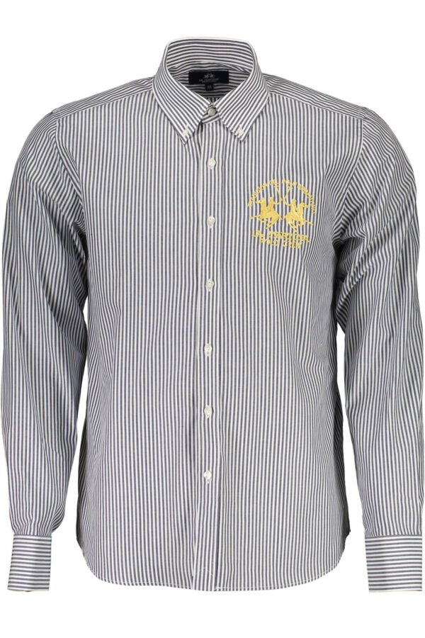 LA MARTINA MEN'S BLUE LONG SLEEVE SHIRT