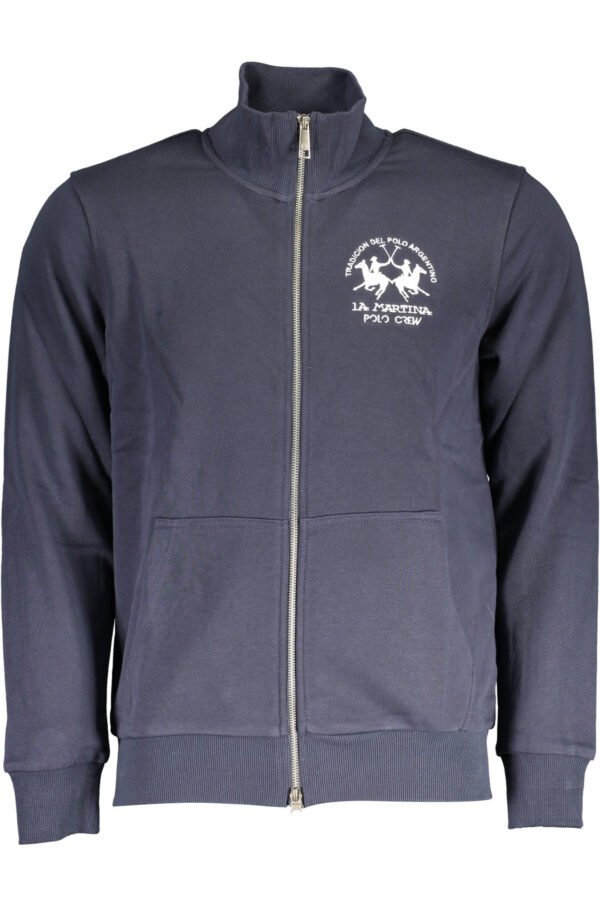 LA MARTINA MEN'S BLUE ZIPPED SWEATSHIRT