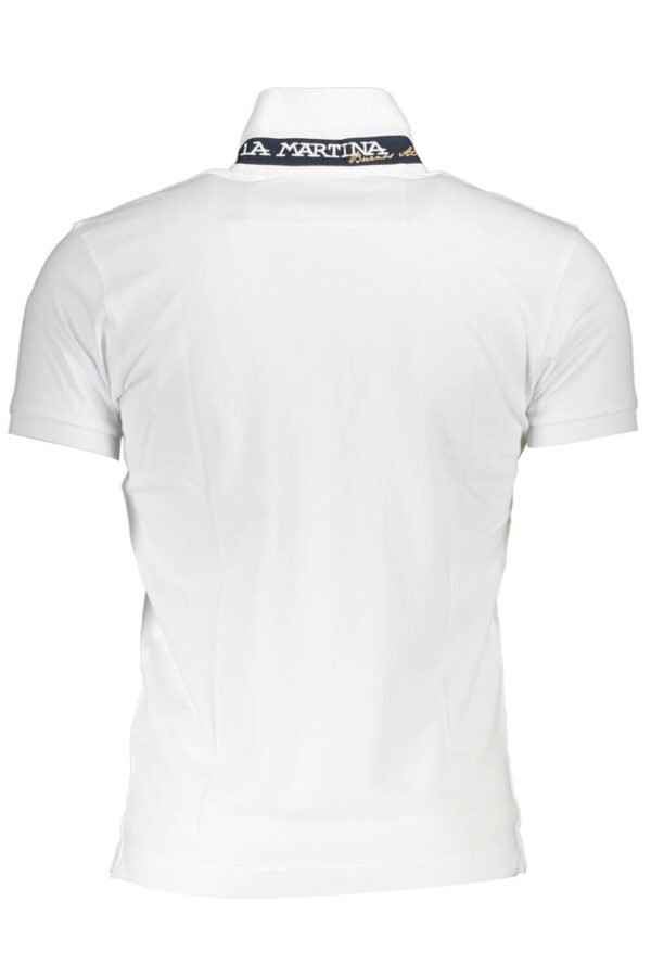LA MARTINA MEN'S WHITE SHORT SLEEVED POLO SHIRT - Image 3
