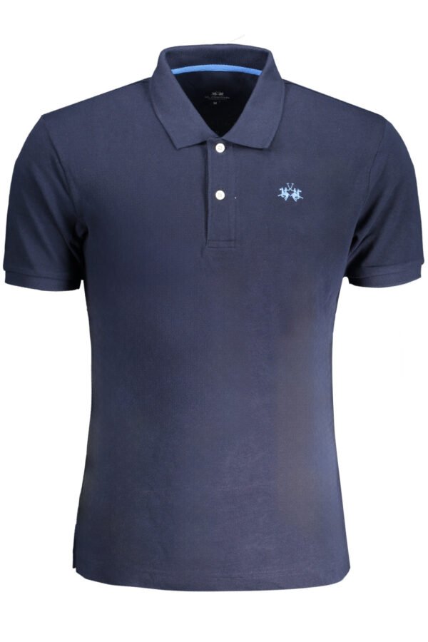 LA MARTINA MEN'S BLUE SHORT SLEEVED POLO SHIRT