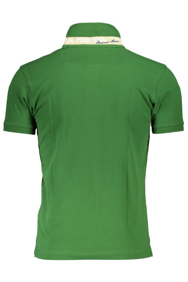 LA MARTINA MEN'S GREEN SHORT SLEEVED POLO SHIRT - Image 3
