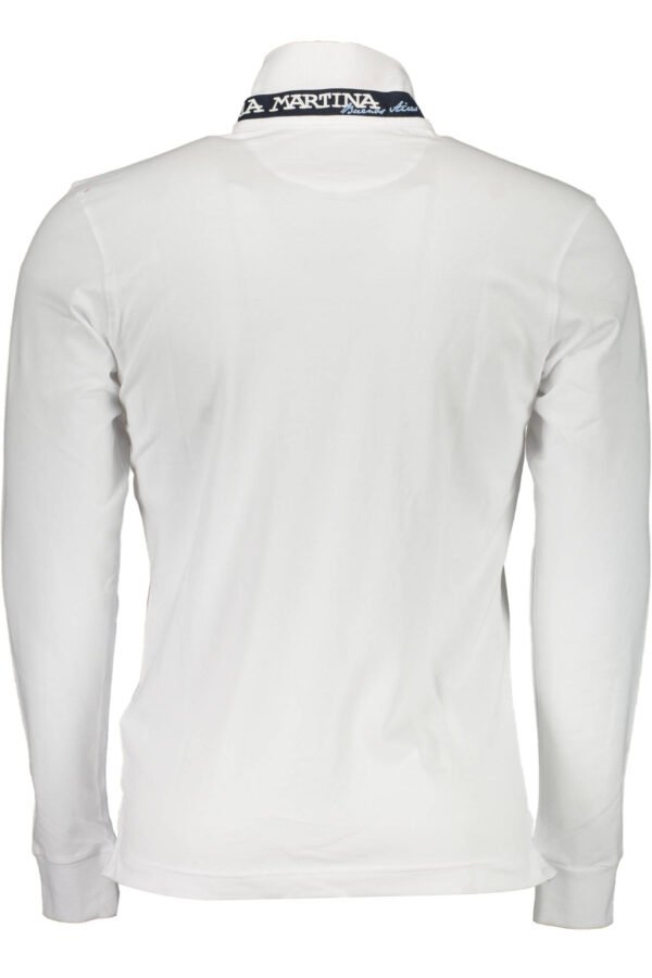 LA MARTINA MEN'S WHITE LONG SLEEVE POLO SHIRT - Image 2