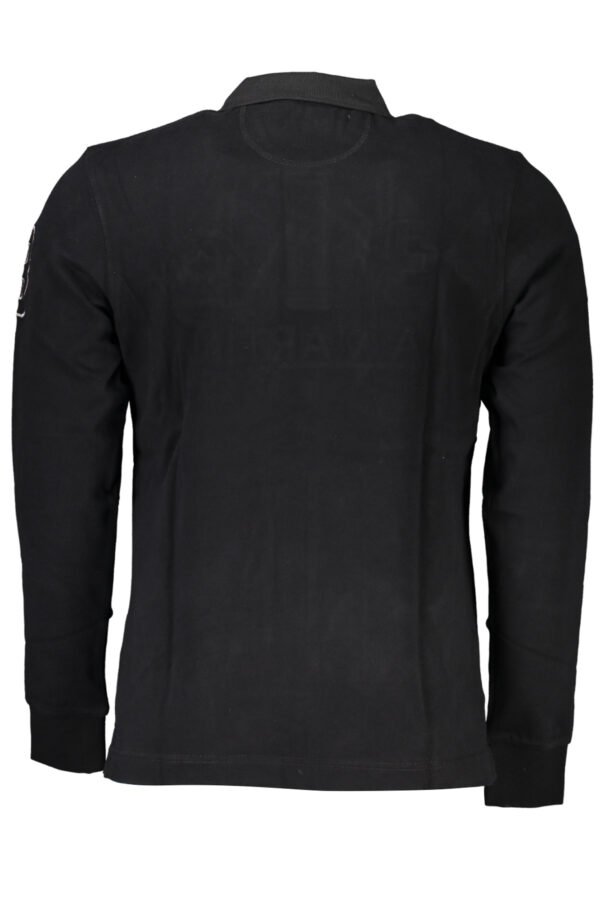 LA MARTINA MEN'S BLACK LONG SLEEVE POLO SHIRT - Image 2