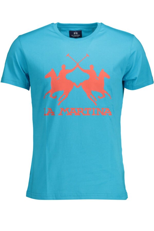 LA MARTINA MEN'S SHORT SLEEVE T-SHIRT BLUE